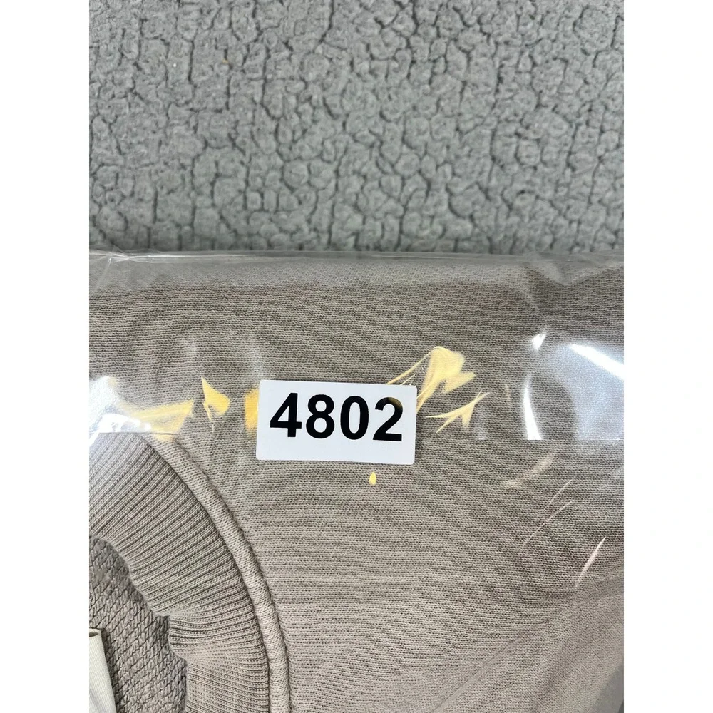 Elwood Core Crewneck Sweatshirt Sand Organic Cotton Boxy Fit Distressed Large - Picture 12 of 12